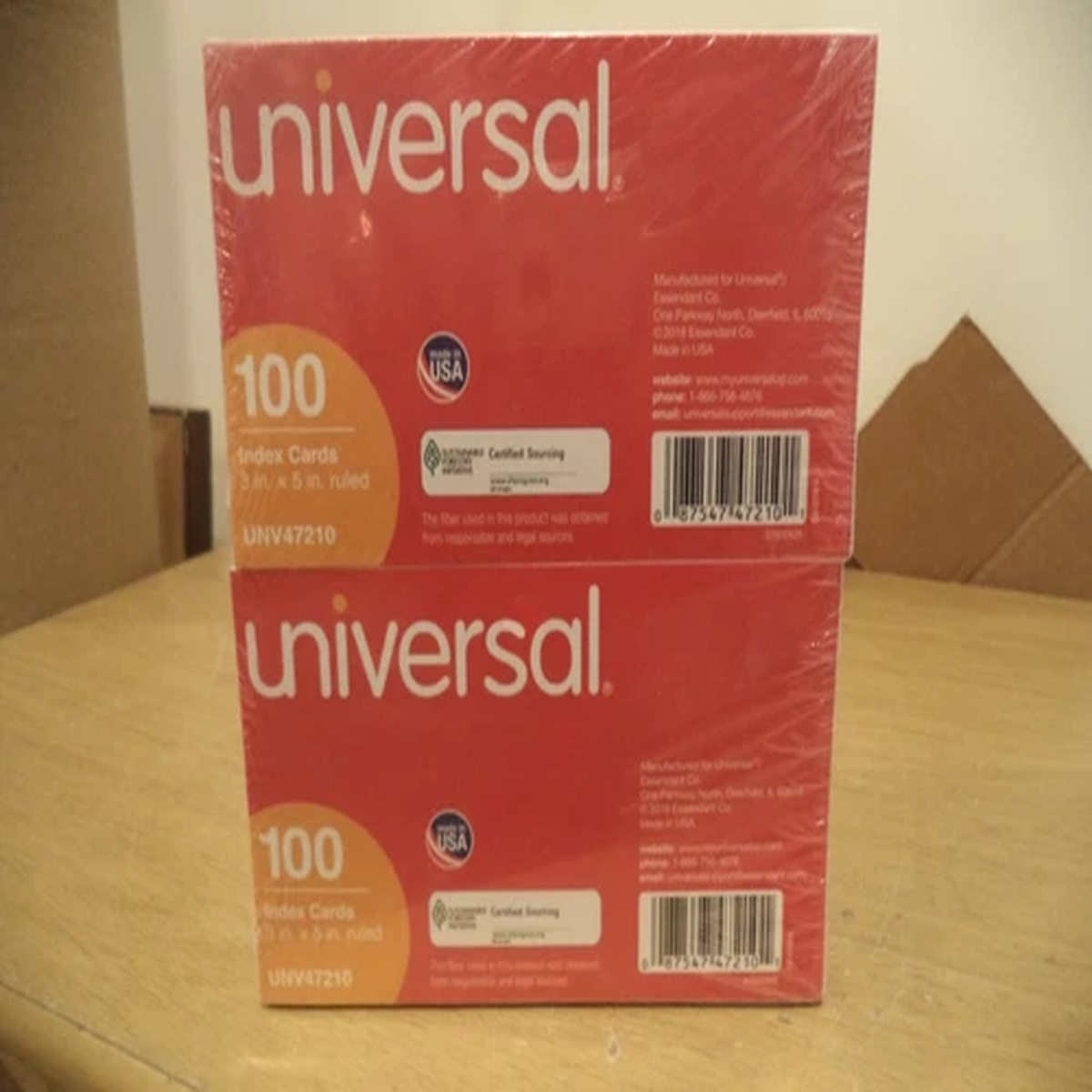 10pks of Universal Ruled Index Cards 3 x 5 100 Count UNV47210 1000 CARDS