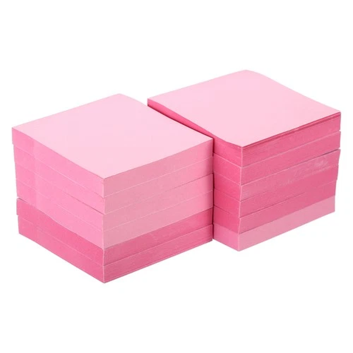 12 Pack 3"x3" Sticky Notes, Bright Color Memo Pads 100 Sheets/Pad, Light Pink