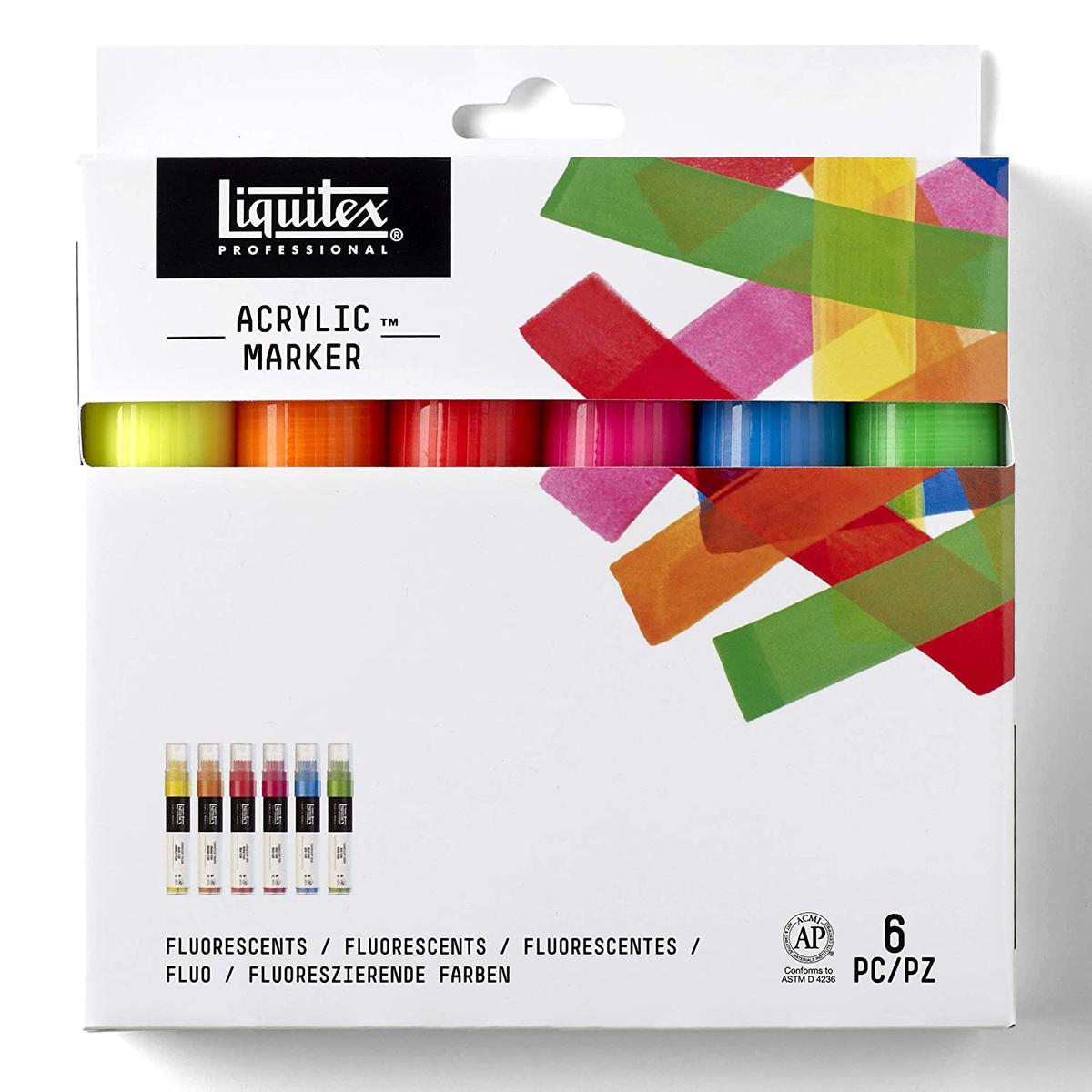 LIQUITEX WIDE PAINT MARKER FLUORESCENT SET