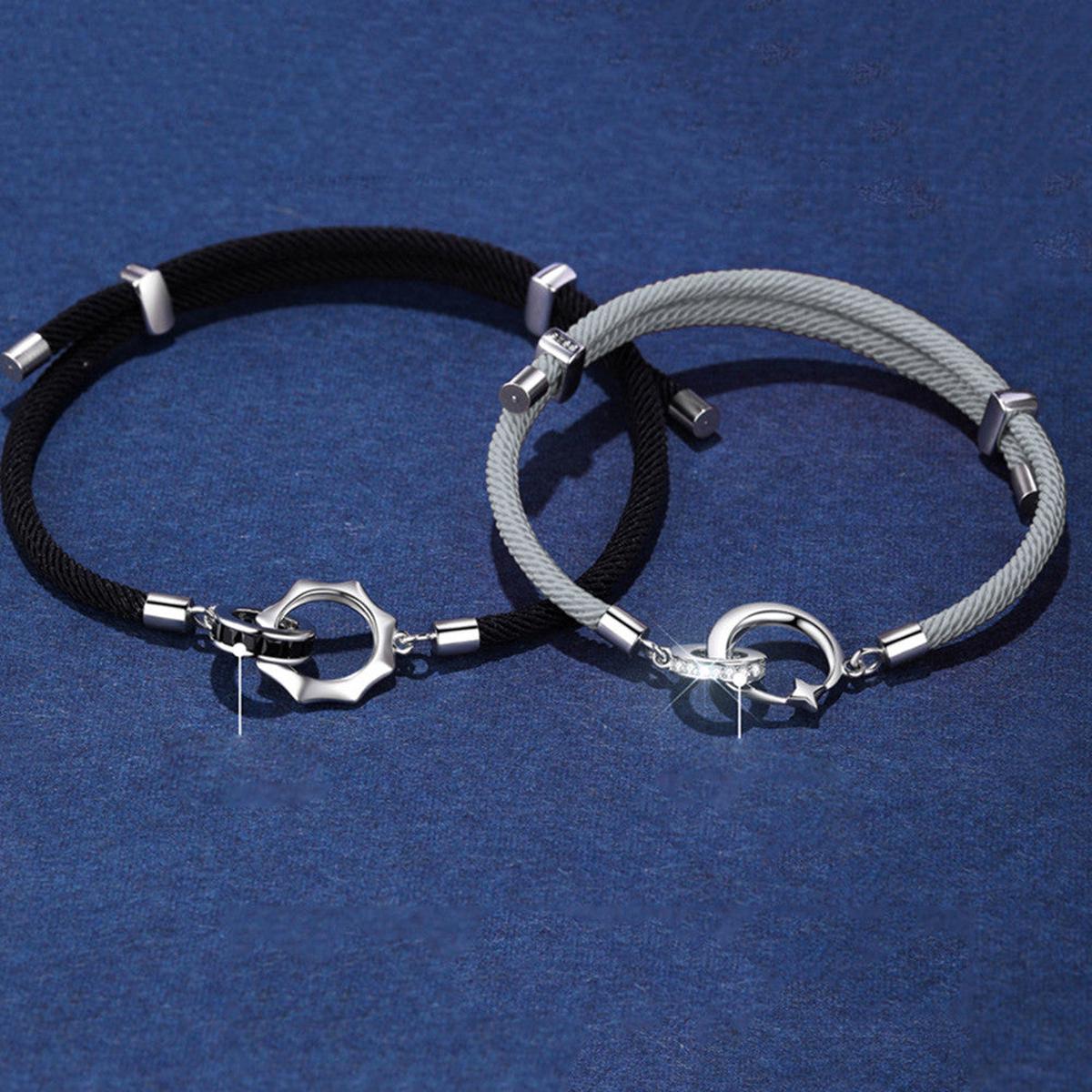 Sun Moon Couple Bracelet Niche Lettering