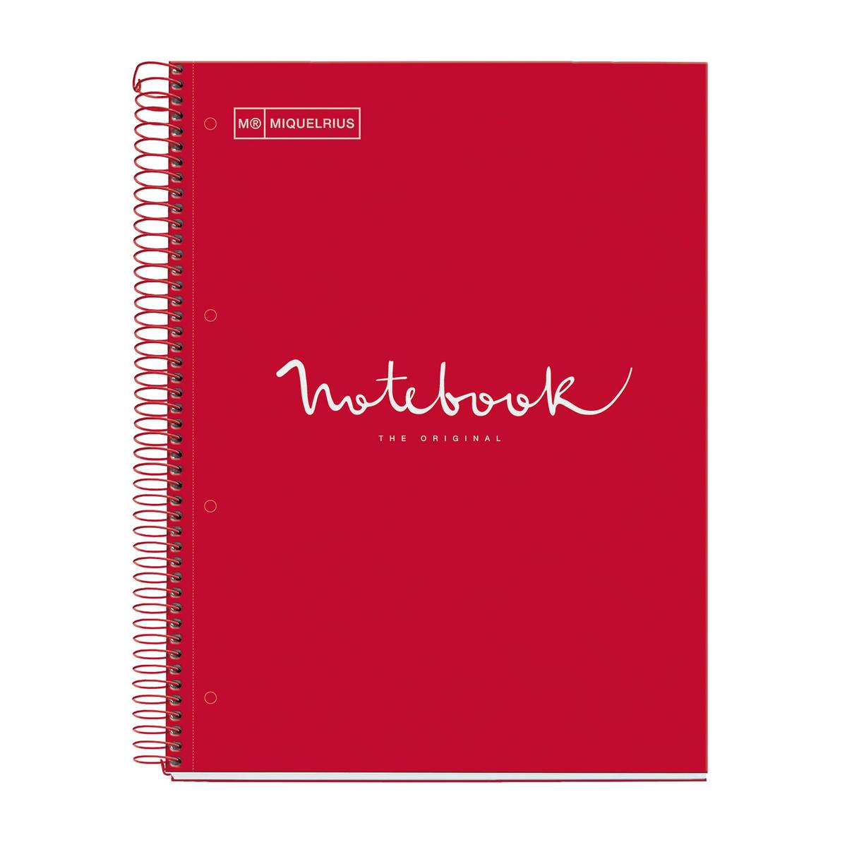 Miquelrius Notebook 5 Subject A4 90g Emotions Red