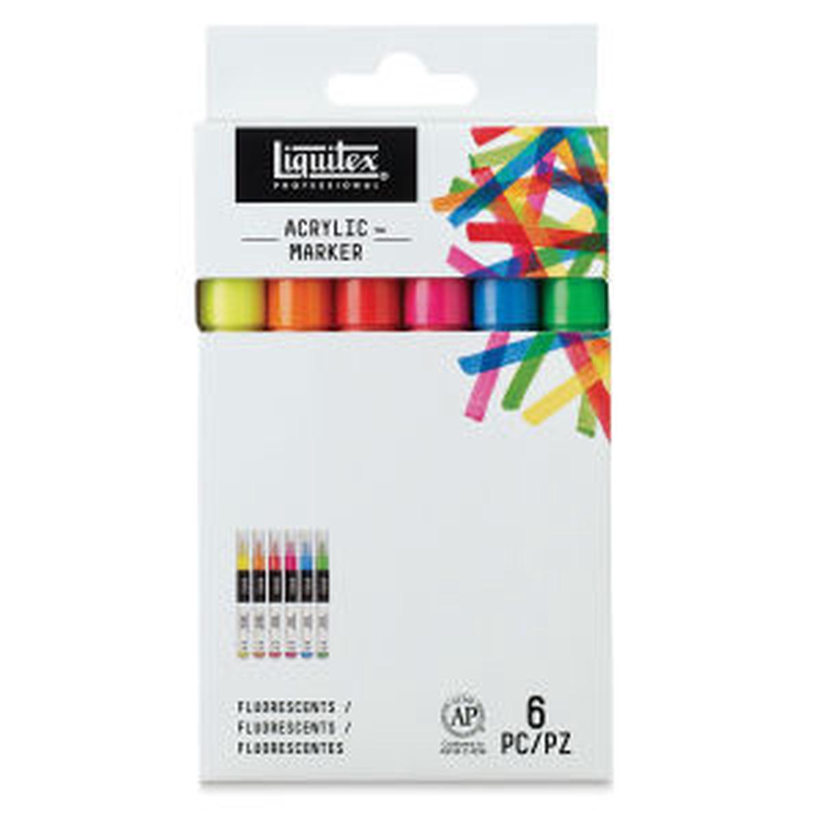LIQUITEX FINE PAINT MARKER FLUORESCENT SET