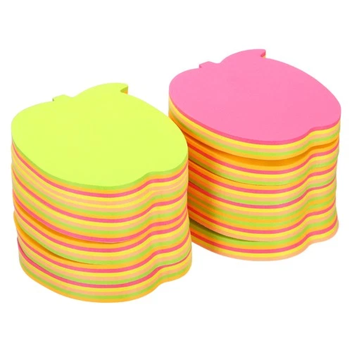 12Pcs 2.7"x2.7" Fruit Shape Sticky Notes, 100 Sheets/Pad Memo Pads, 5 Colors