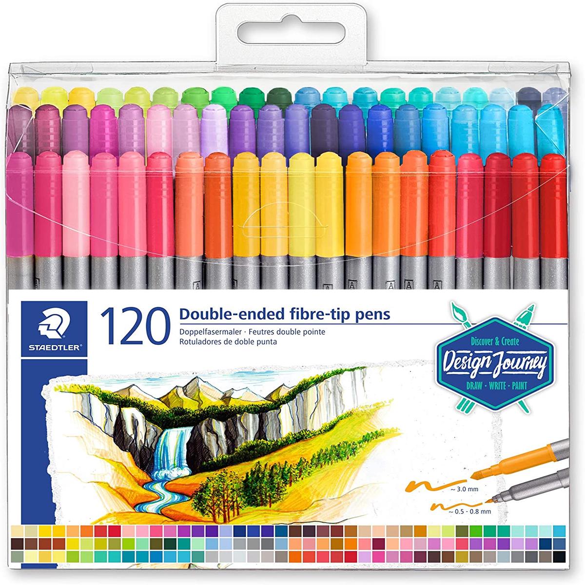 Staedtler Double-end fibre-tip pens - (Pack of 120)