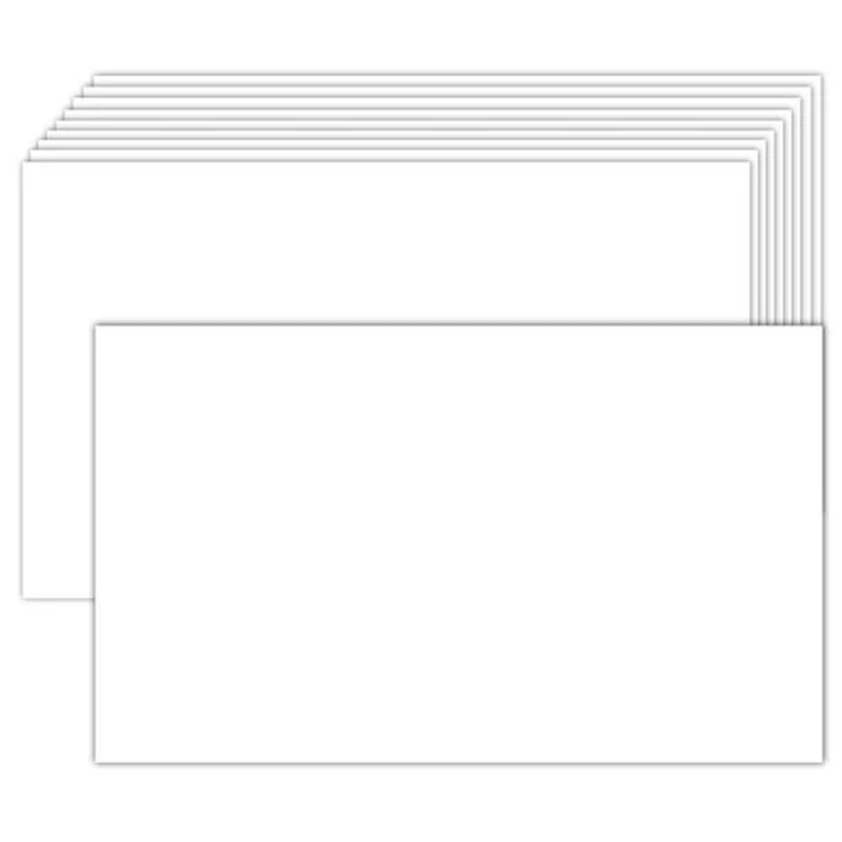 100 Pack White Blank Index Cards 3x5 Unlined Note Cards, 80lb Heavy Duty Card...