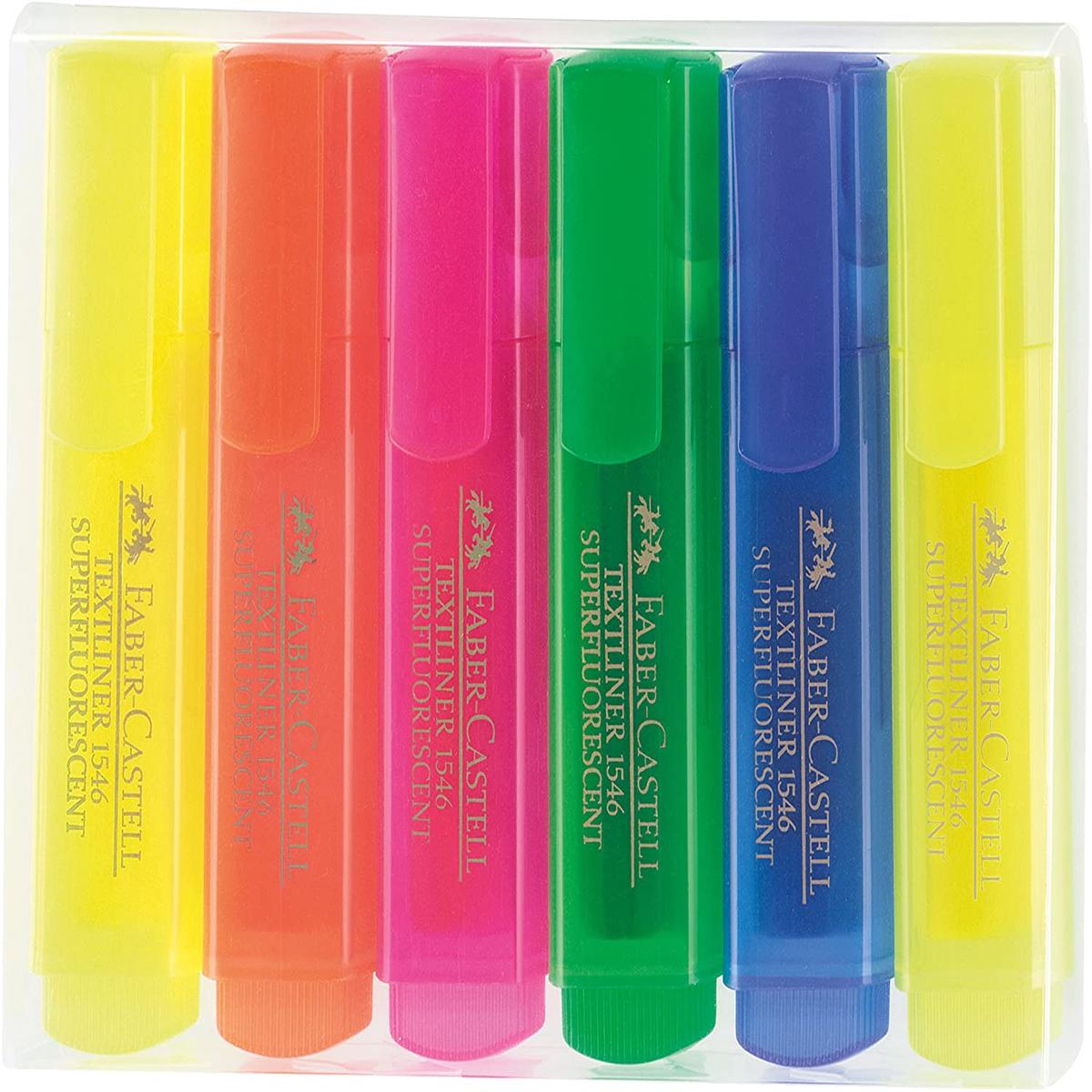 FABER-CASTELL Super-Fluorescent Highlighter - (Pack of 6)