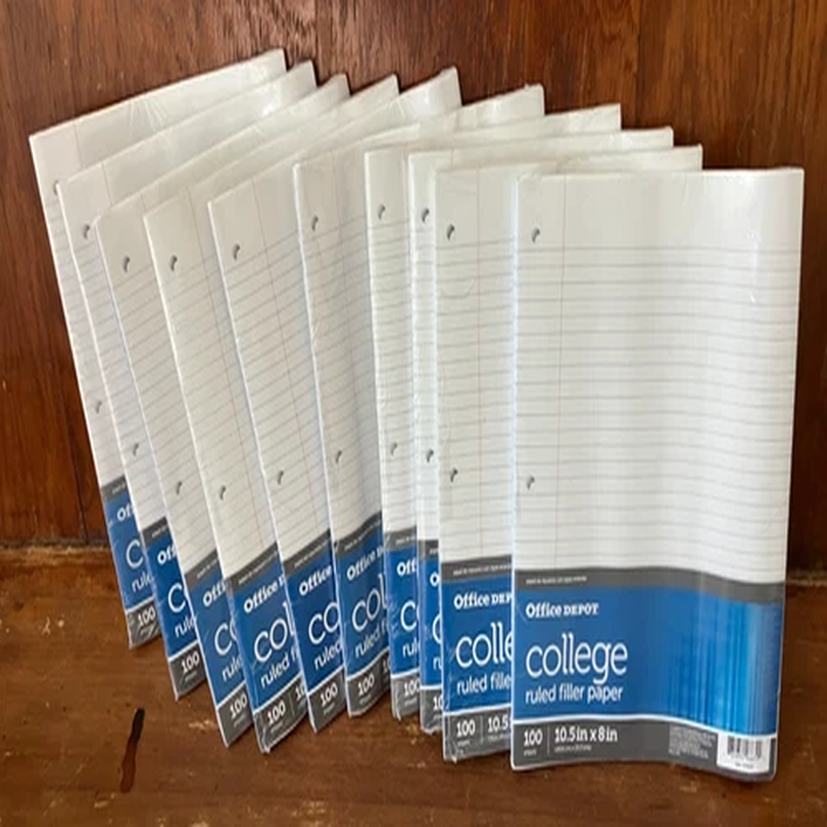 1000 Sheet College Ruled Filler Loose Leaf 10.5"x 8" Paper, Office Depot 10 pack
