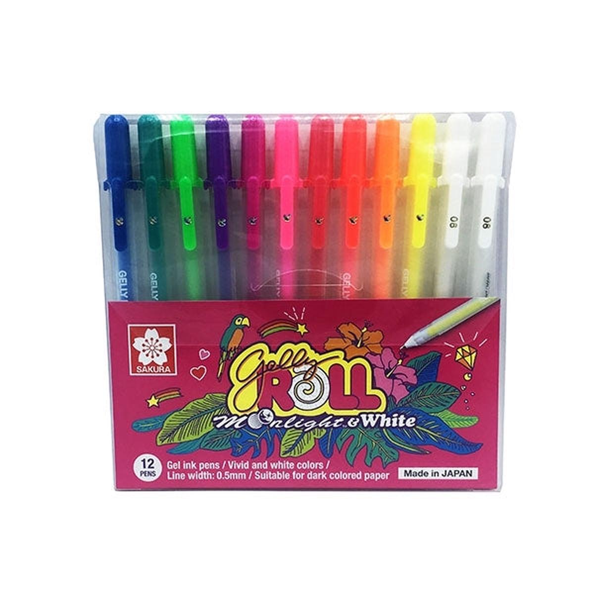 Sakura Gelly Roll Moonlight & White Pen Set of 12
