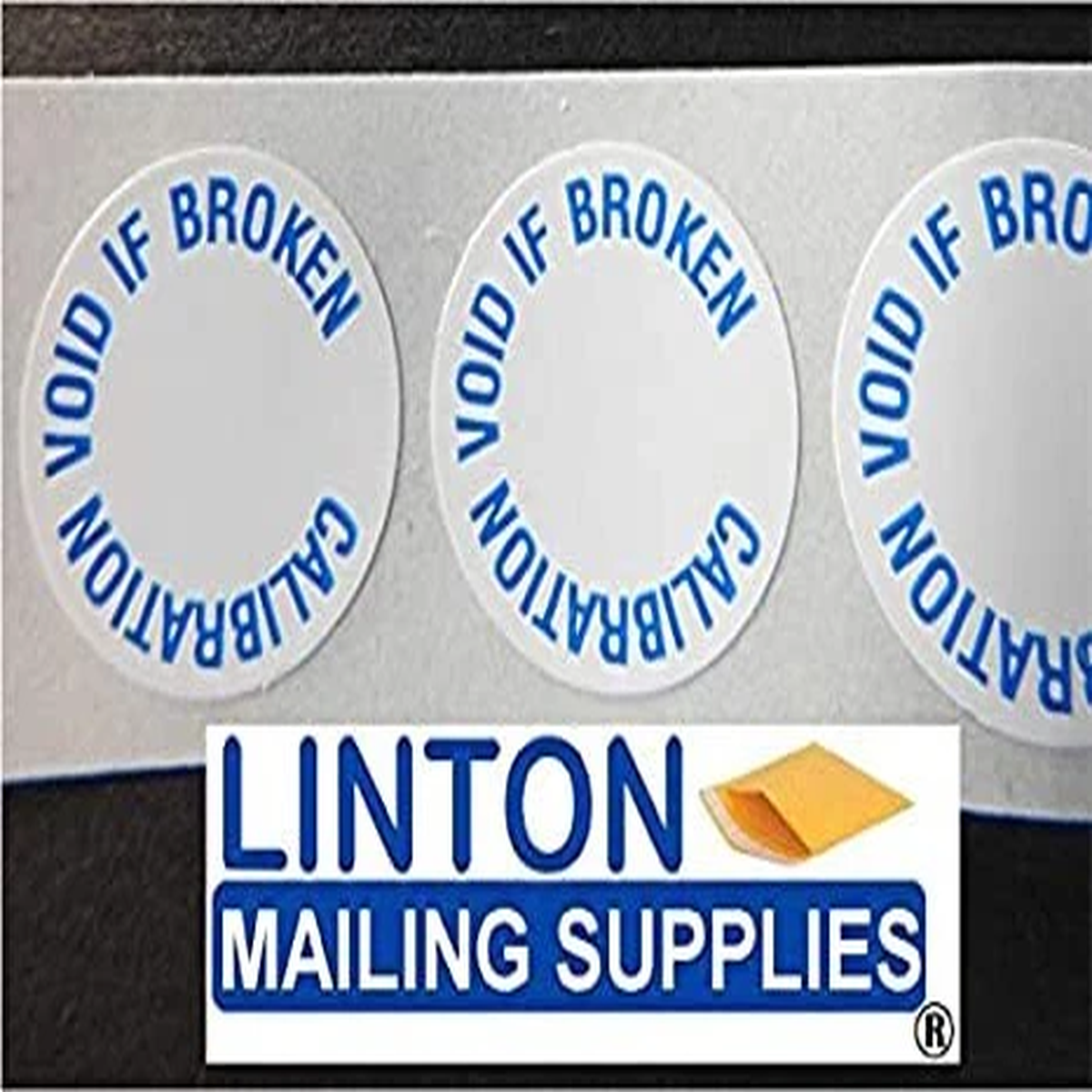"Calibration Void IF Broken" Labels, 3/4" Cir, Tamper Resistant Vinyl- Roll /250