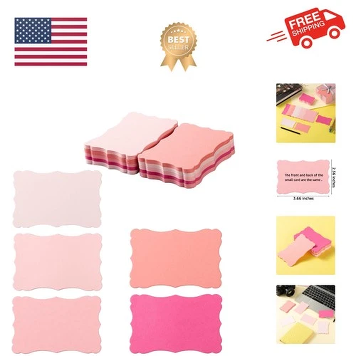 120 Pieces Small Mini Business Cards Vintage Assorted Colors Blank Note Gift ...