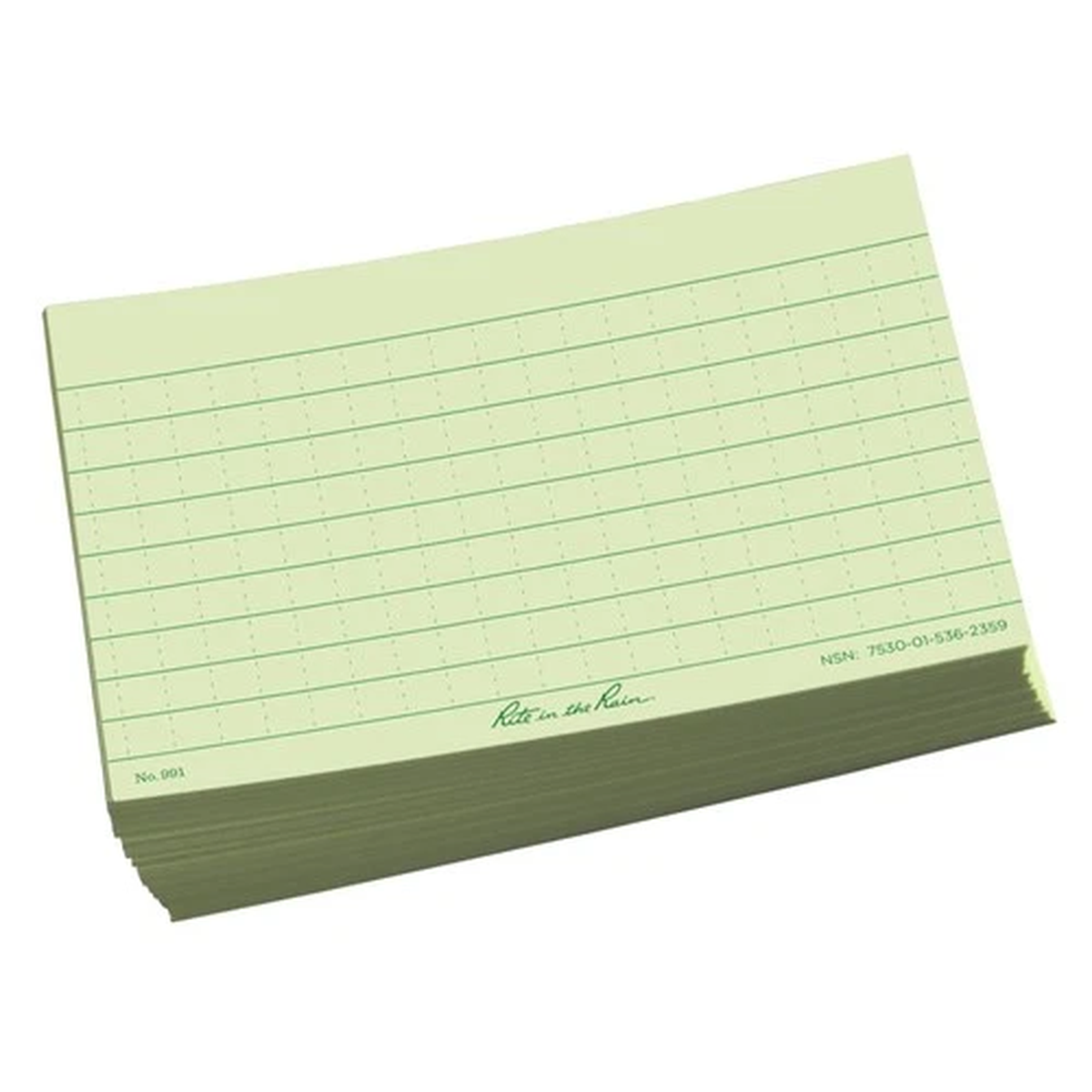 100 Pack 3x5 Green Waterproof Index Cards Heavyweight Rite in the Rain