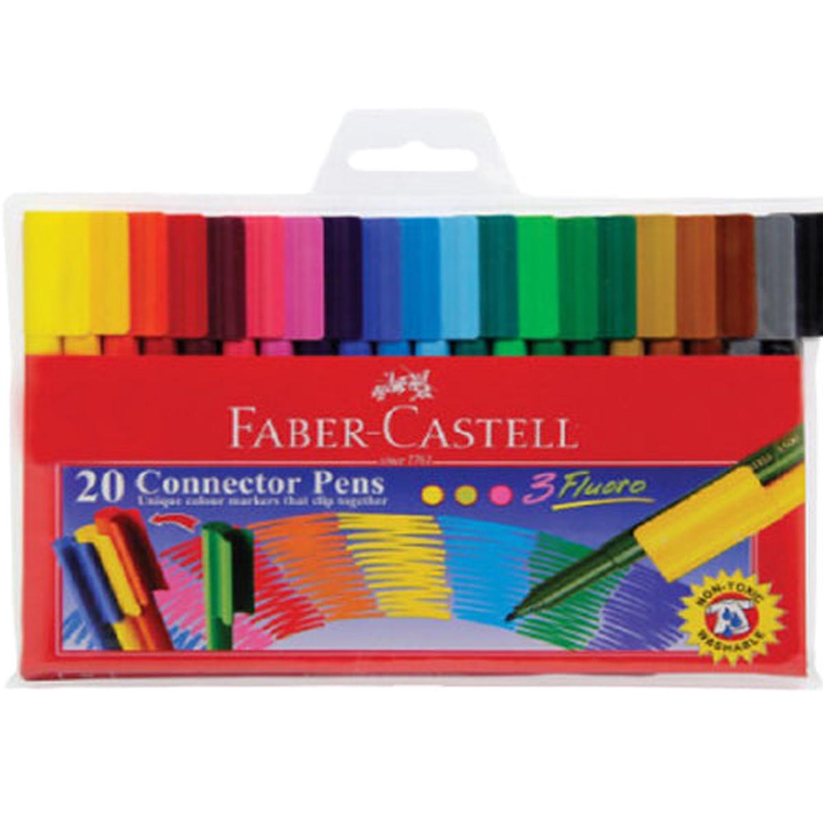 FABER-CASTELL JUMBO CONNECTOR PEN - (Pack os 20)