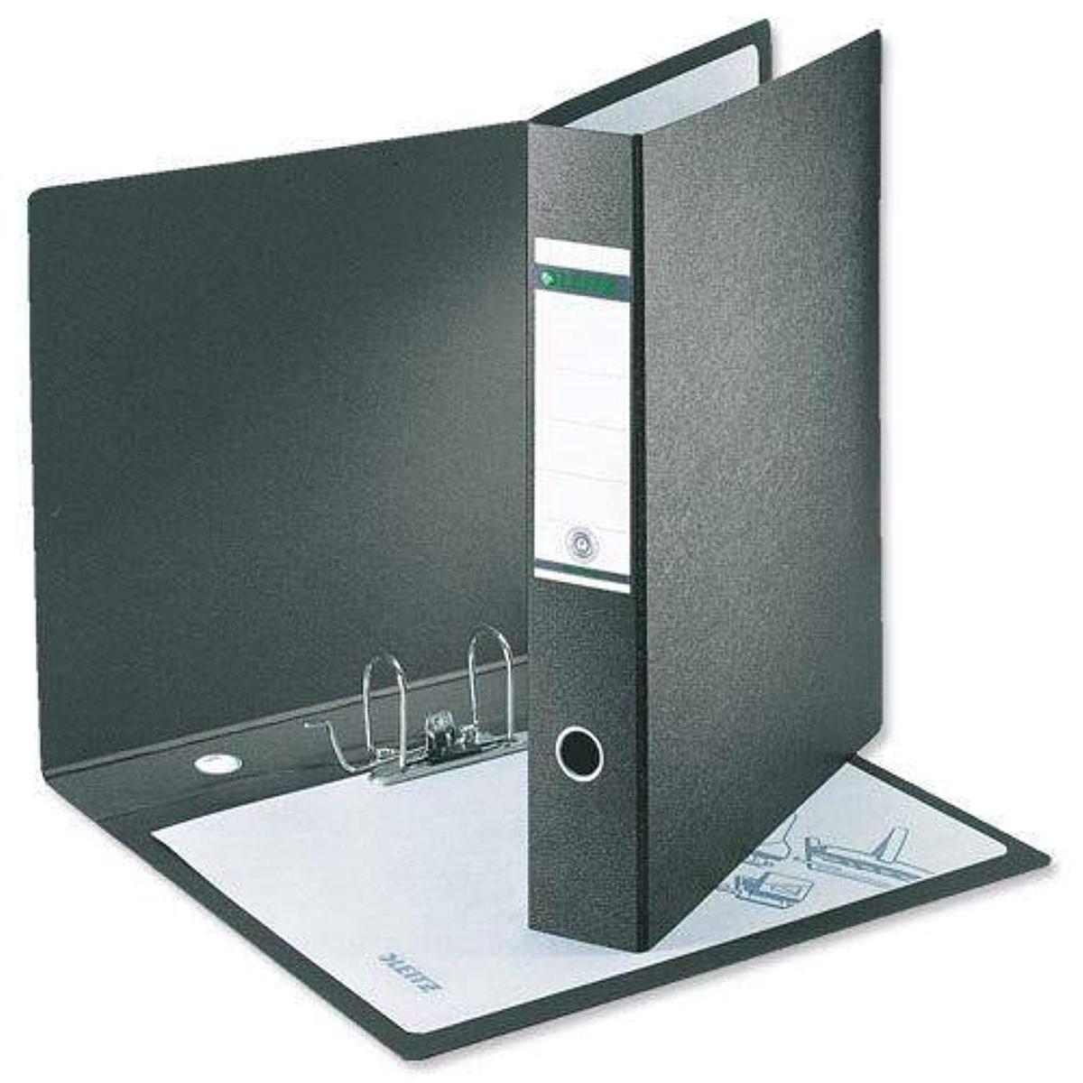 Atlas A4 Plastic Box File - Black 80 mm Black