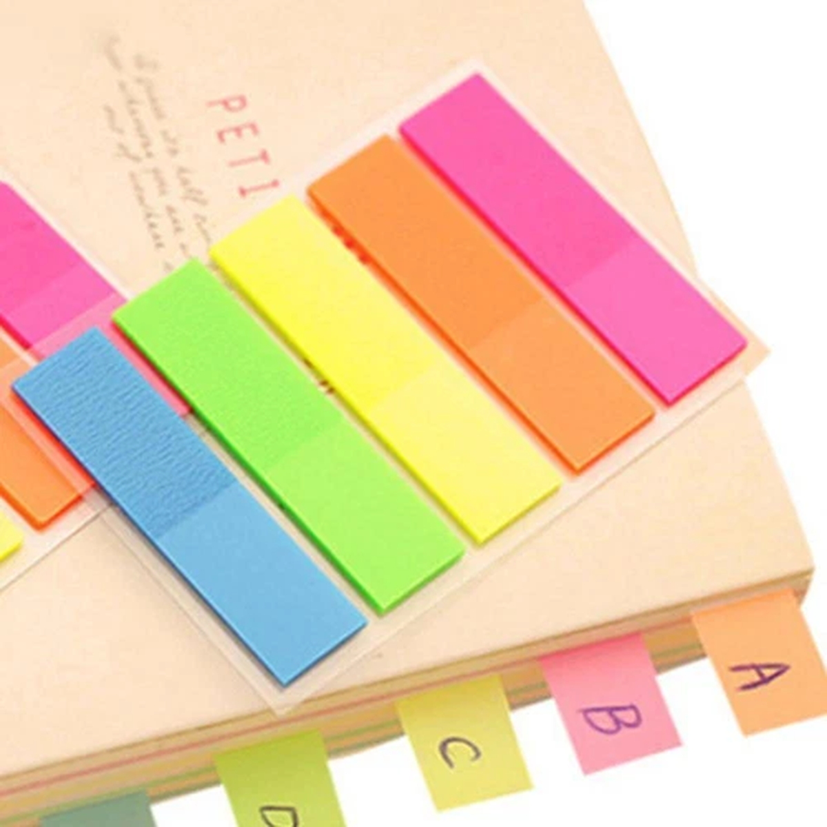 100Pc Fluorescence Sticky Notes Memo Flags Bookmark Sticker