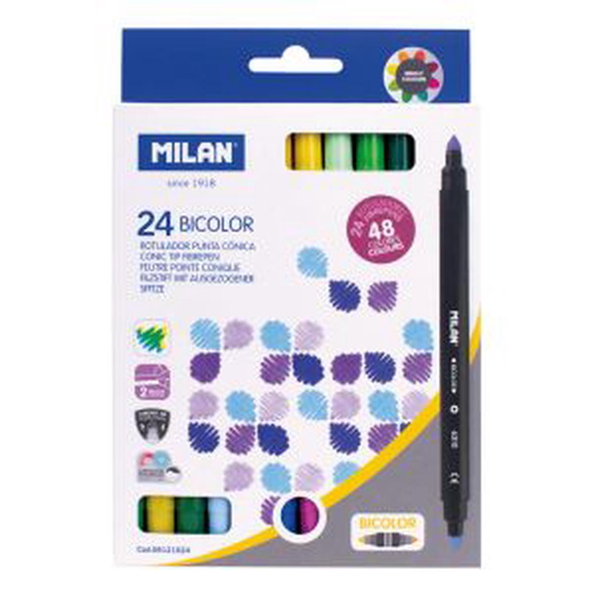 Conical tip fiber pens - (Pack of 24)